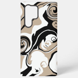 Spill - Taupe, Schwarz und Weiß Samsung Galaxy Hülle