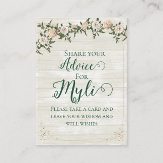 Spill the Tea Bridal Shower Flat Advice Card Hinweiskarte