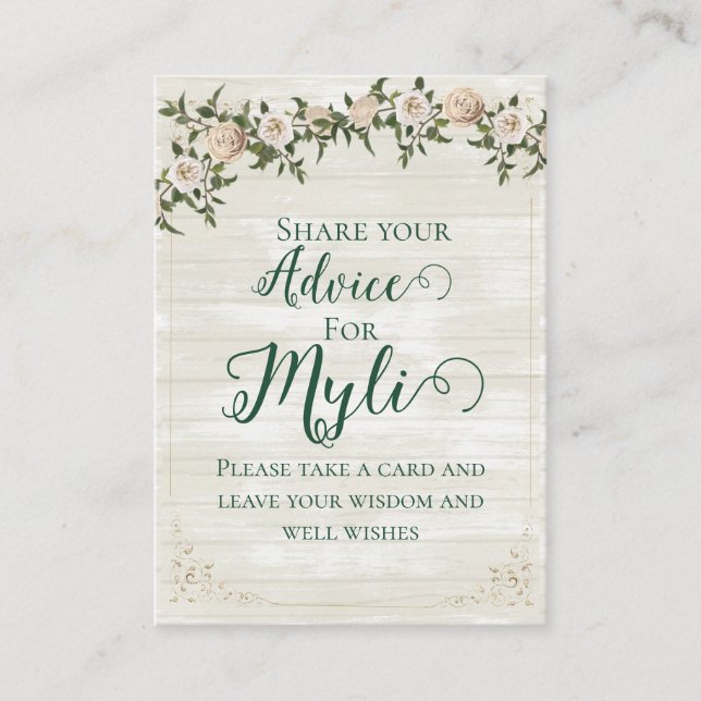 Spill the Tea Bridal Shower Flat Advice Card Hinweiskarte (Vorderseite)