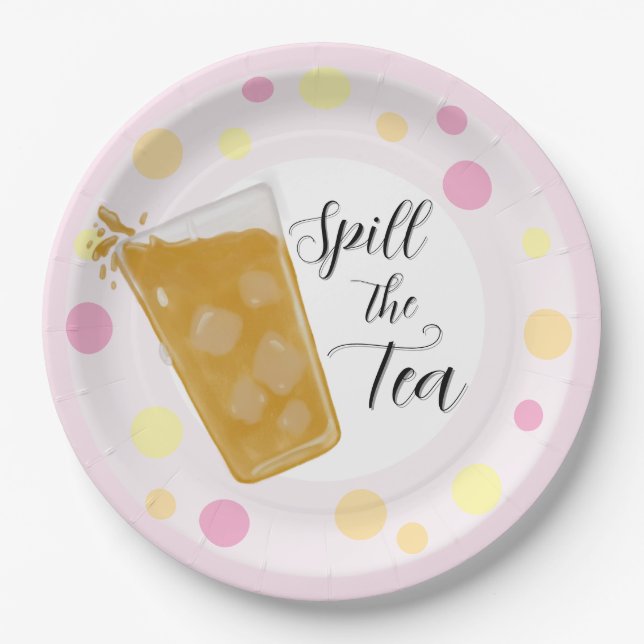 Spill the Tea Party Plates Pappteller (Vorderseite)