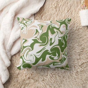 Spill - Weiß, Sand und Palmen grün Kissen