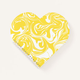 Spill - Zitronengelb und Weiß Notizbuch