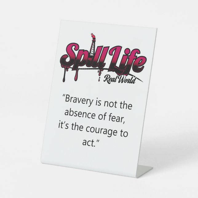 SpillLife Display Pedestal Sockelschild (Vorderseite)
