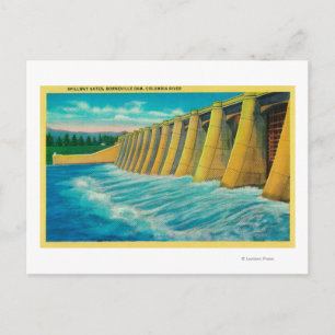 Spillway Gates auf Bonneville Dam Postkarte