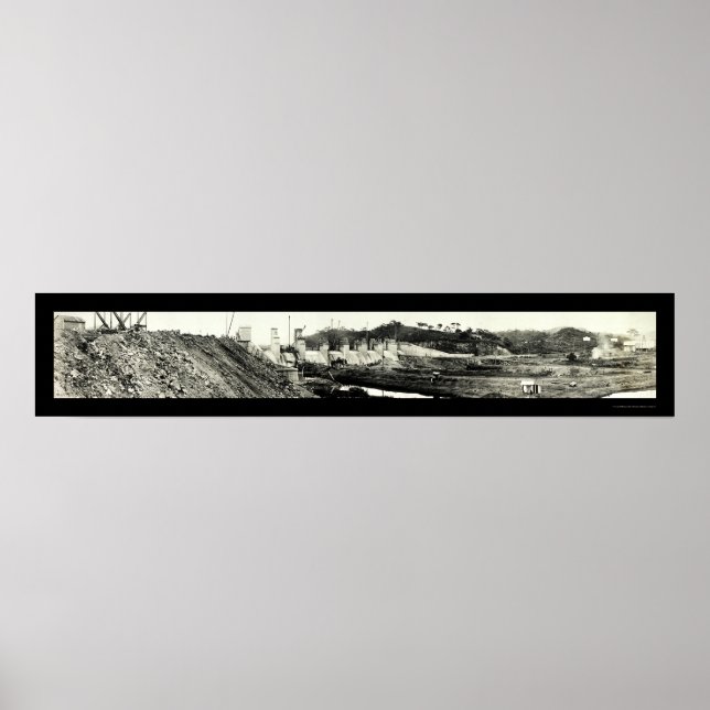 Spillway Panama Canal Foto 1913 Poster (Vorne)