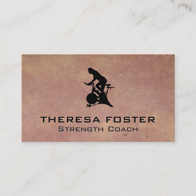 Spin Bike Personal Trainer Visitenkarte (Vorderseite)