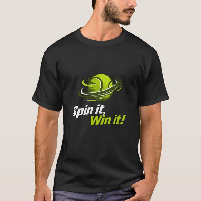 Spin It Win It padel Ball Planet Sports T-Shirt (Vorderseite)