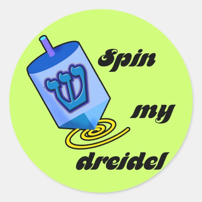 Spin My Dreidel Stickers (Vorderseite)