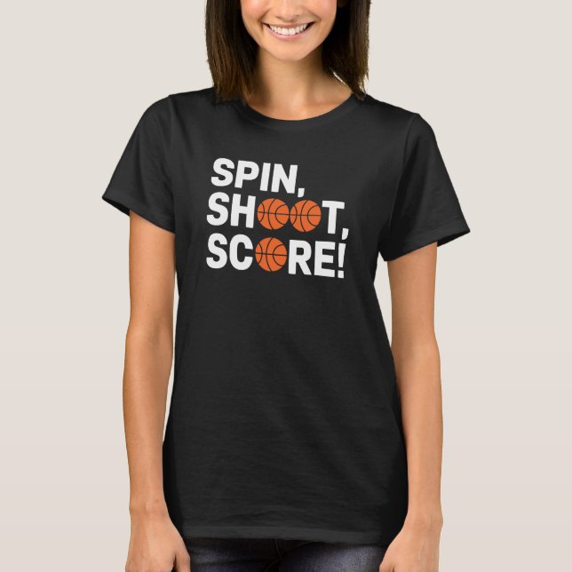 Spin, Shoot, Score! - Wheelchair Basketball T-Shirt (Vorderseite)