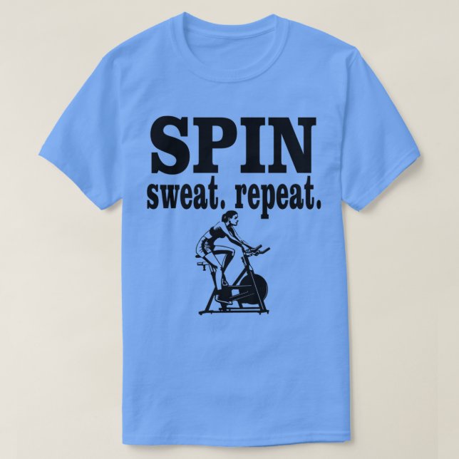 Spin Sweat Repeat Fitness Übung Fatbrennen Indo T-Shirt (Design vorne)