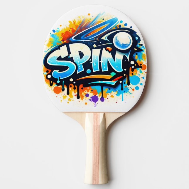 SPIN Tennis Graffiti Tischtennis Schläger (Vorderseite)