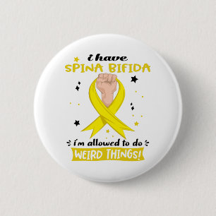 Spina Bifida Aufklärung Monat Band Geschenke Button