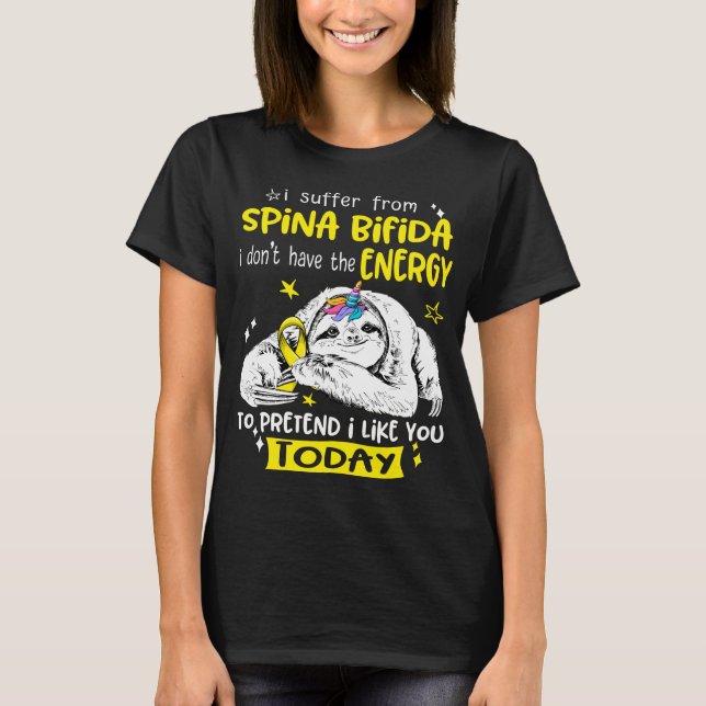 Spina Bifida Aufklärung Monat Band Geschenke T-Shirt (Vorderseite)