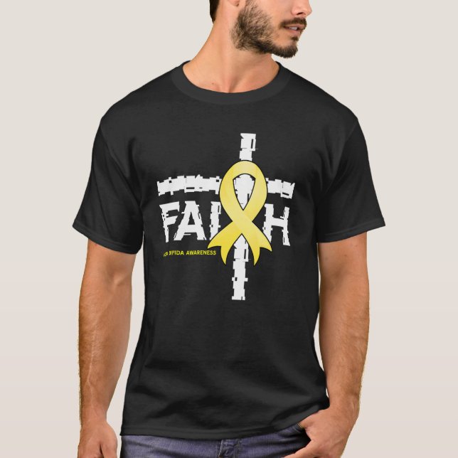 Spina Bifida Awareness Christian Faith & Cross 1 T-Shirt (Vorderseite)