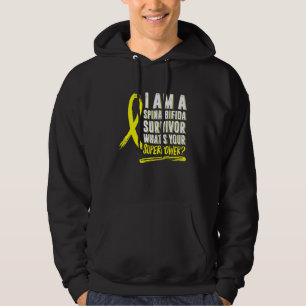 Spina Bifida Bewusstsein Split Split Survivor Gelb Hoodie