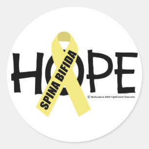 Spina Bifida Hope Runder Aufkleber