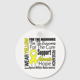 Spina Bifida I Wear Yellow Ribbon Tribute Schlüsselanhänger