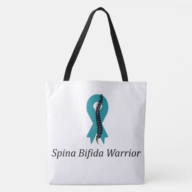Spina Bifida Warrior Disability Friendly Tote Bag (Vorderseite)