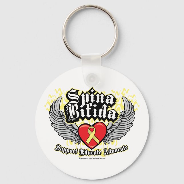 Spina Bifida Wings Schlüsselanhänger (Vorderseite)