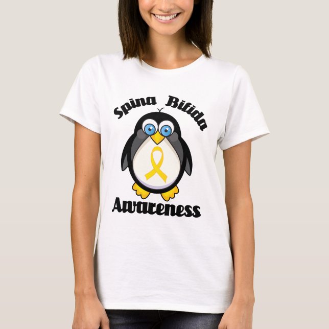 Spina- Bifidastützpenguin-Damen-T-Shirt T-Shirt (Vorderseite)
