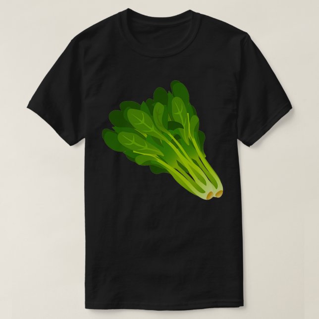 Spinach-Blätter T-Shirt (Design vorne)