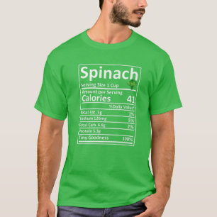 Spinach Nutrition Facts Funny Erntedank Co T-Shirt