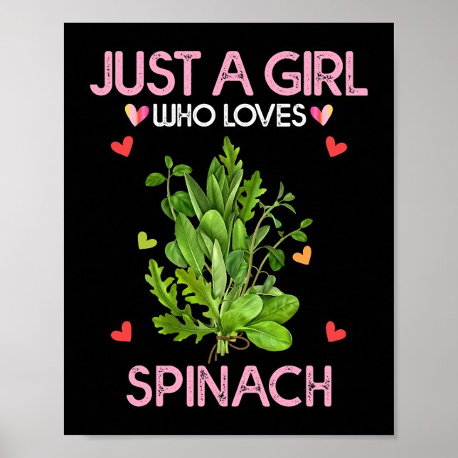 Spinach Shirt für Frauen nur ein Mädchen, die Lieb Poster (Vorne)