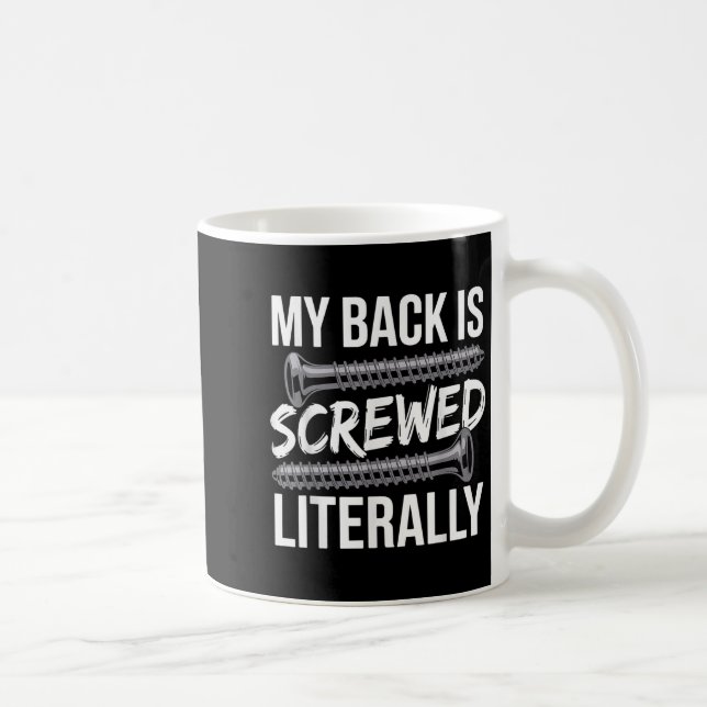 Spinal Fusion Art For Men Women Recovery Back Spin Kaffeetasse (Rechts)