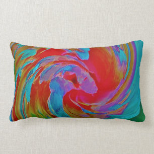 Spinart! Fluoreszierung mit Blumen Lendenkissen