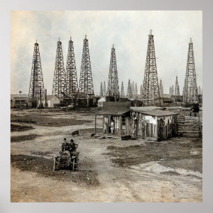 Spindletop Oil field - Texas 1902 Poster