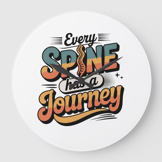 Spine Care Journey and Body Alignment Große Wanduhr (Vorderseite)