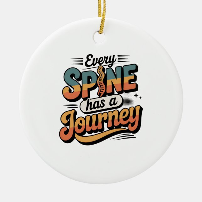 Spine Care Journey and Body Alignment Keramik Ornament (Vorne)