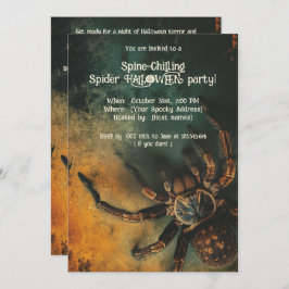 🕷️ Spine Chilling Spider Halloween-Party Einladung