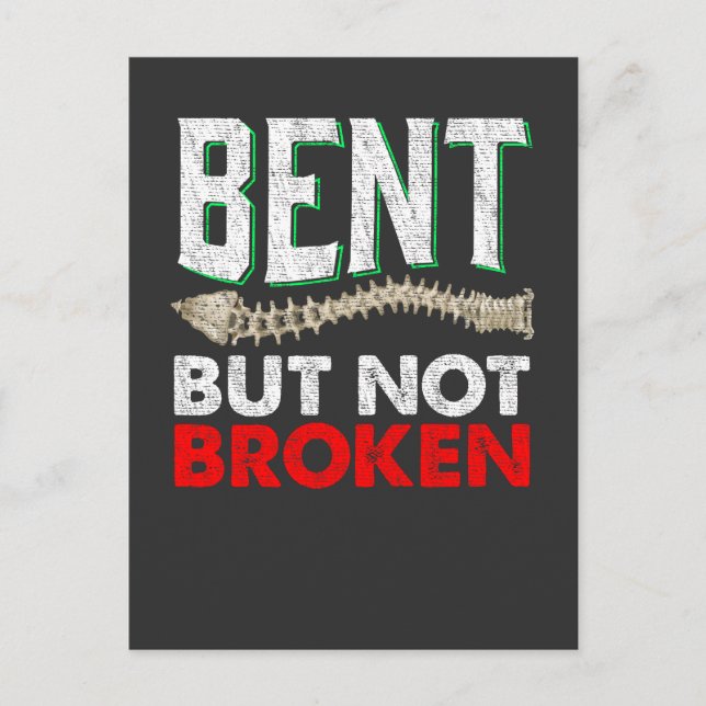 Spine Sideways kurven ein sonniges medizinisches B Postkarte (Vorderseite)