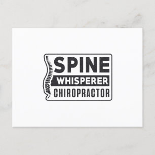 Spine Whisperer Chiropractor Therapy Chiropractic Postkarte