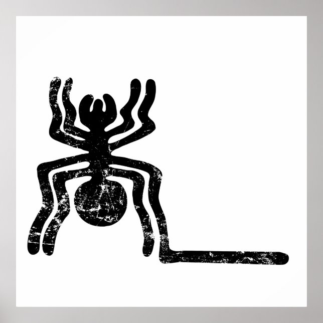 Spinne antikes idol Geoglyph Symbol Petroglyph-Nam Poster (Vorne)
