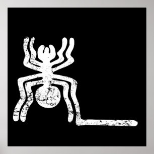 Spinne antikes idol Geoglyph Symbol Petroglyph-Nam Poster