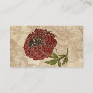 Spinne auf Blume Visitenkarte
