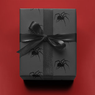 Spinne auf Grau Geschenkpapier