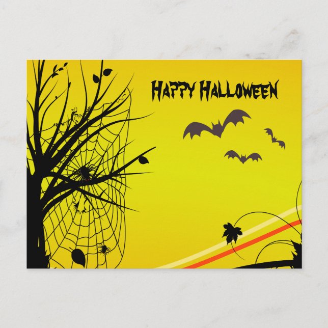 Spinne auf WebHalloween-Postkarte Postkarte (Vorderseite)