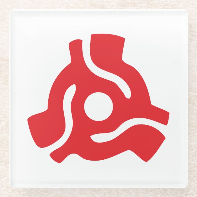 Spinne für den Vinyl-Adapter mit 7 Zoll, 45 U/min Glasuntersetzer (Vorderseite)