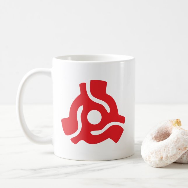 Spinne für den Vinyl-Adapter mit 7 Zoll, 45 U/min Kaffeetasse (Mit Donut)