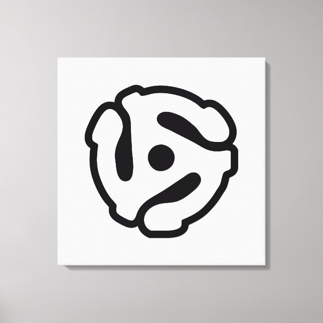 Spinne für den Vinyl-Adapter mit 7 Zoll, 45 U/min Leinwanddruck (Vorderseite)