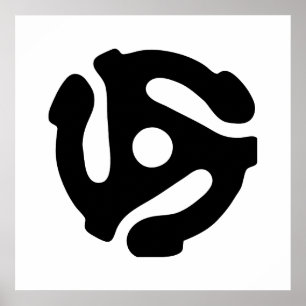 Spinne für den Vinyl-Adapter mit 7 Zoll, 45 U/min Poster