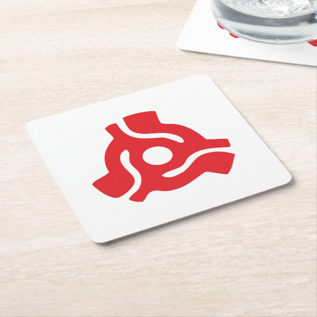 Spinne für den Vinyl-Adapter mit 7 Zoll, 45 U/min Rechteckiger Pappuntersetzer (angewinkelt)