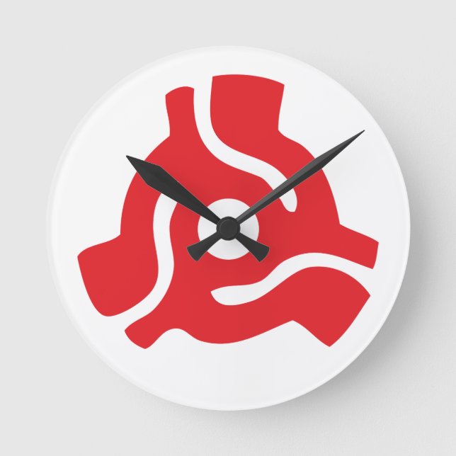 Spinne für den Vinyl-Adapter mit 7 Zoll, 45 U/min Runde Wanduhr (Vorderseite)