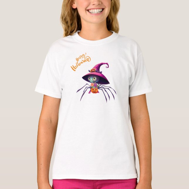 Spinne/Halloween/Fall/Kürbis T-Shirt (Vorderseite)