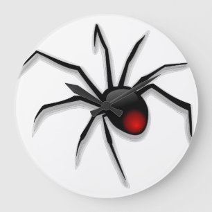 Spinne Halloween Große Wanduhr