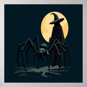 Spinne, Hexe und Mondlichtschatten Poster