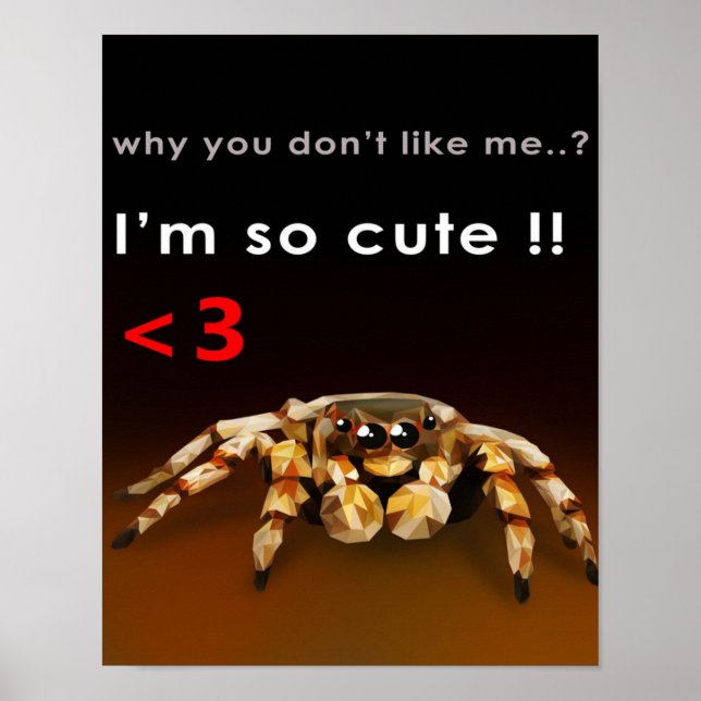Spinne ich bin so Niedlich | Spider Lover Geschenk Poster (Vorne)